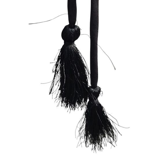 NEW POL Small Black Sheer Lace Lingerie Cover-Up / Robe / Wrap Tassel Embroidery - Picture 13 of 16